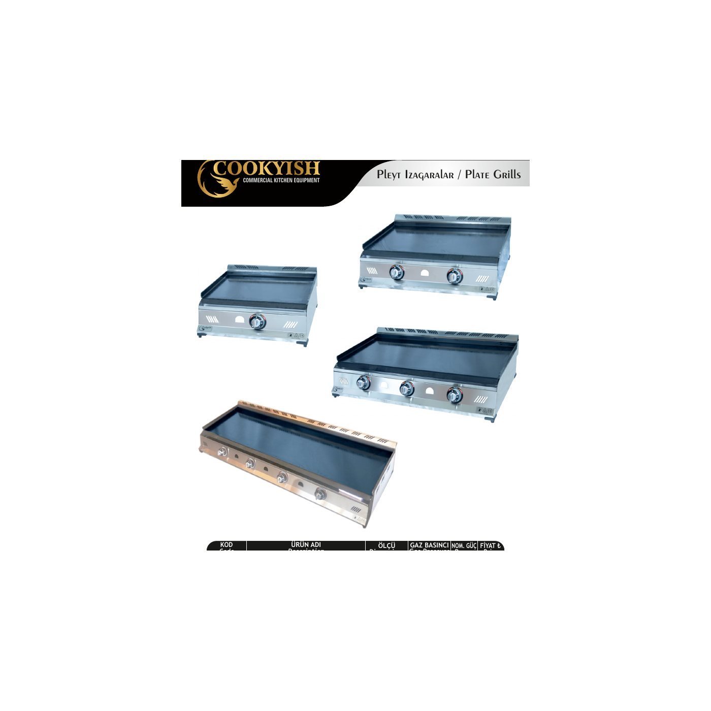 120 cm Pleyt Izgara - Cookyish CKH-031