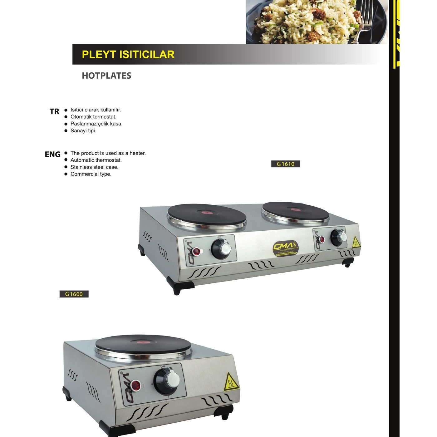 İkili Pleyt Isıtıcı - GMA G1610