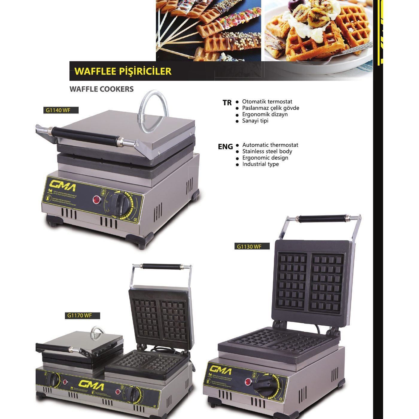 Çiftli Çiçek Waffle Pişirici - GMA G1160-WF