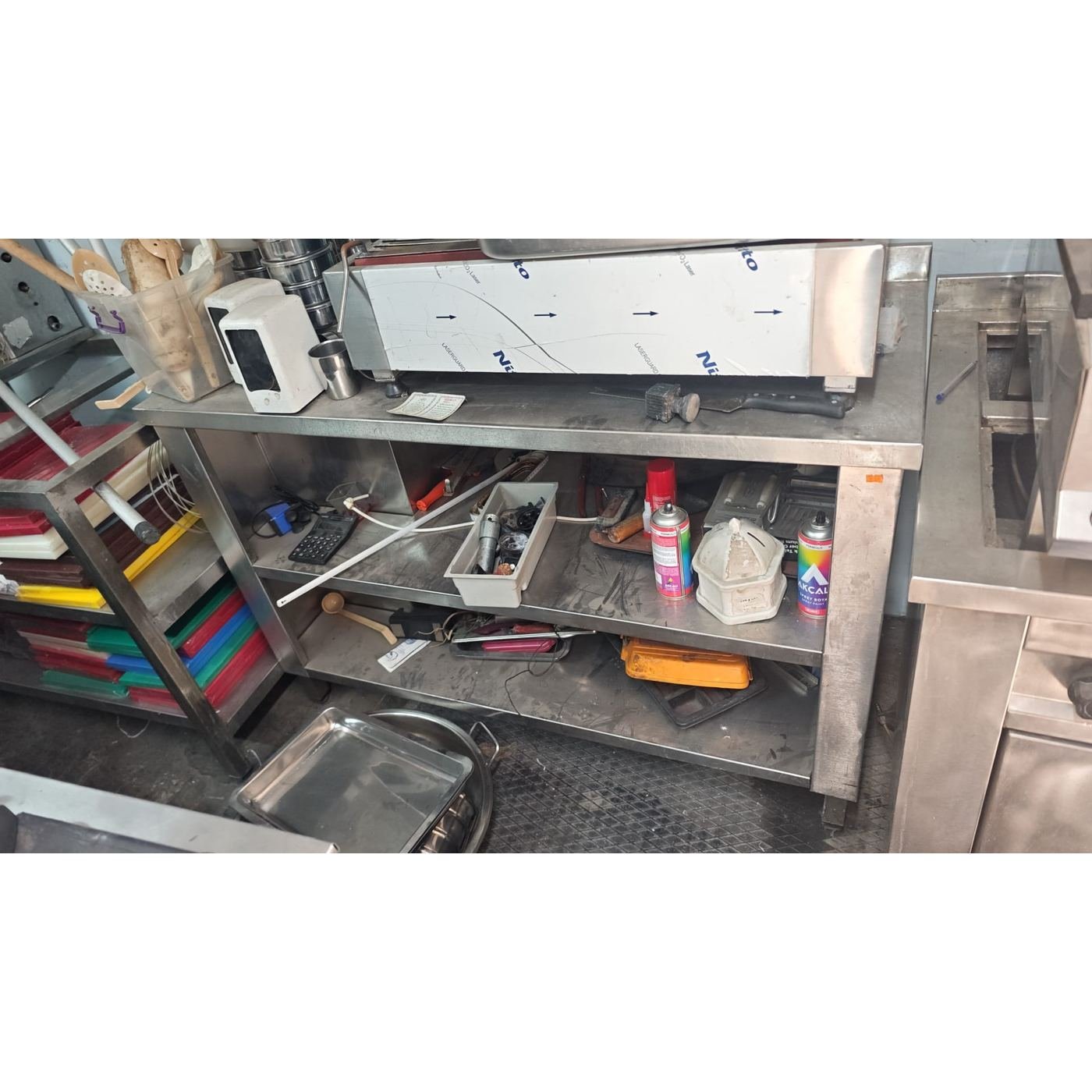 Krom Raflı Çalışma Tezgâhı - Model C