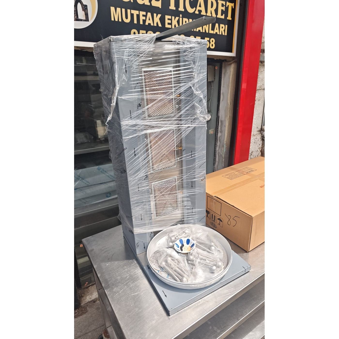 Krom Döner Ocağı Standı - Model B